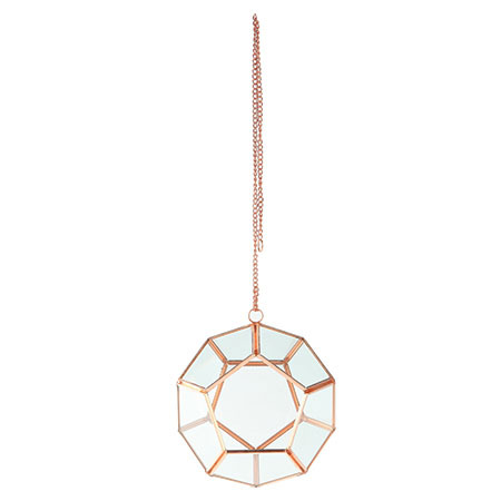 60087	 L7.5"W7.5"H6.5" - HANGING GEOMETRIC TERRARIUM
