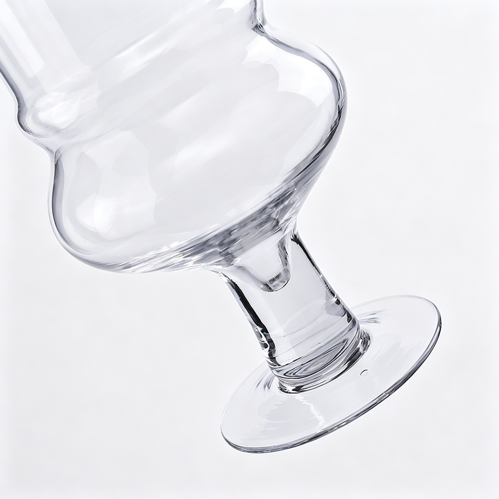 62023	 D5"H16.5" - GLASS APOTHECARY JAR WITH LID