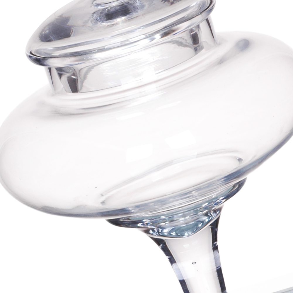 63003	 D8"H9.5" - GLASS APOTHECARY JAR WITH LID