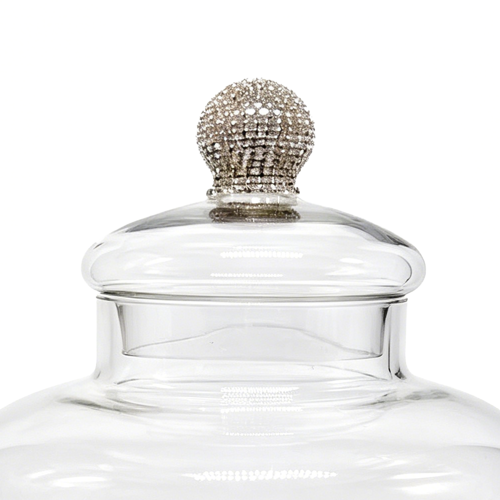 63003BD	 *D8"H9.5" - GLASS APOTHECARY JAR WITH LID