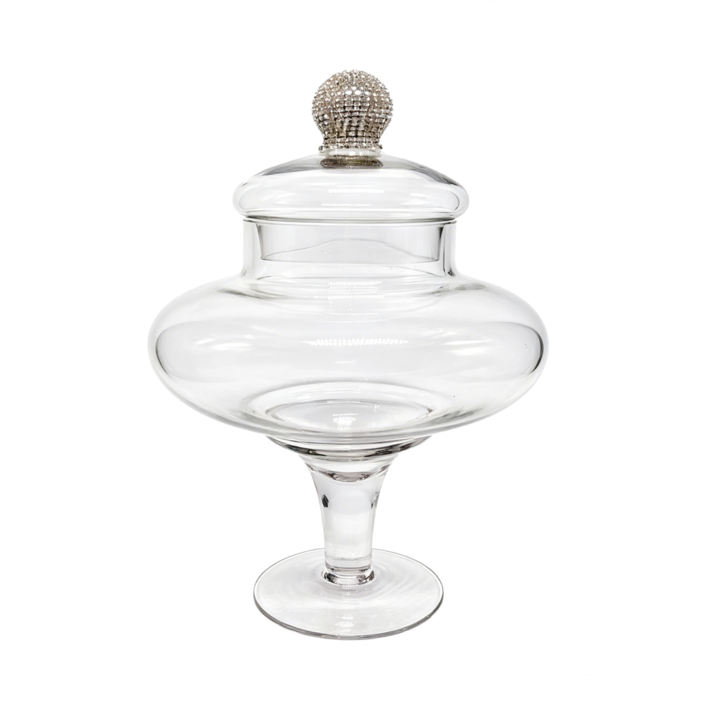 63003BD	 *D8"H9.5" - GLASS APOTHECARY JAR WITH LID
