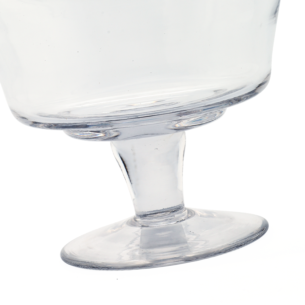 63006	 D6.5"H11" - GLASS APOTHECARY JAR WITH LID