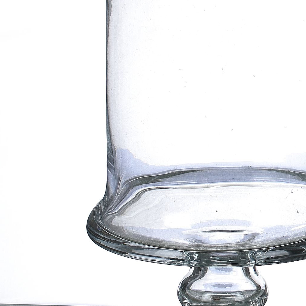 64072	 D7.5"H19" - GLASS APOTHECARY JAR WITH LID