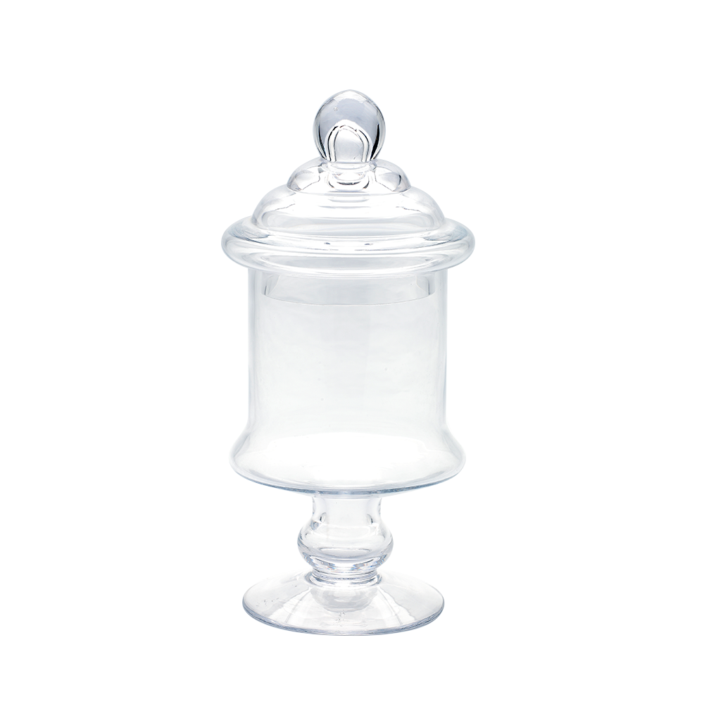 64070	 D6"H12" - GLASS APOTHECARY JAR WITH LID