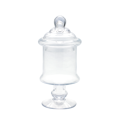 64070	 D6"H12" - GLASS APOTHECARY JAR WITH LID