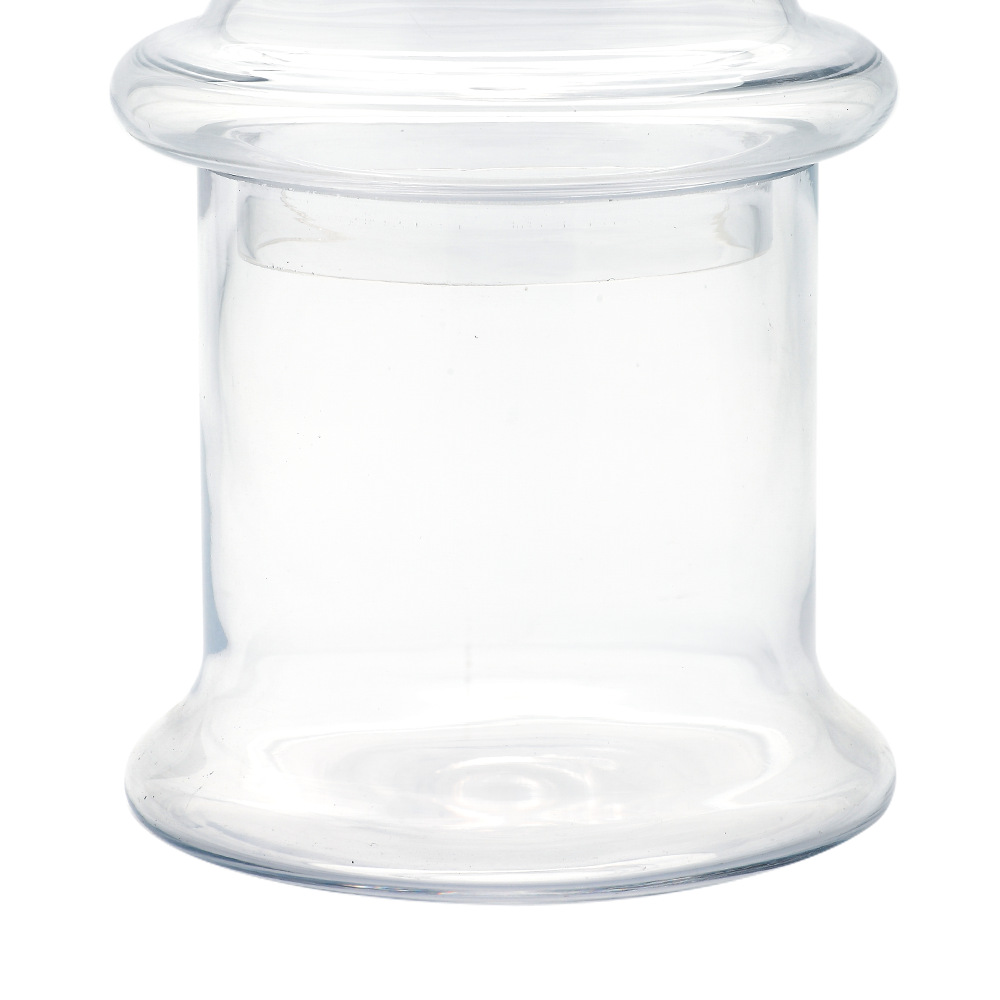 64078	 D6"H10" - GLASS APOTHECARY JAR WITH LID