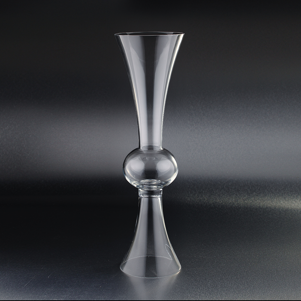 64385	 D9"H31.5" - GLASS TRUMPET VASE