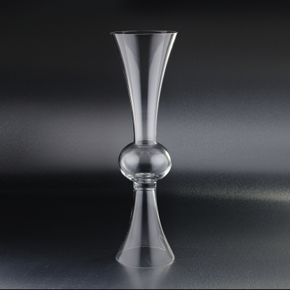 64385	 D9"H31.5" - GLASS TRUMPET VASE