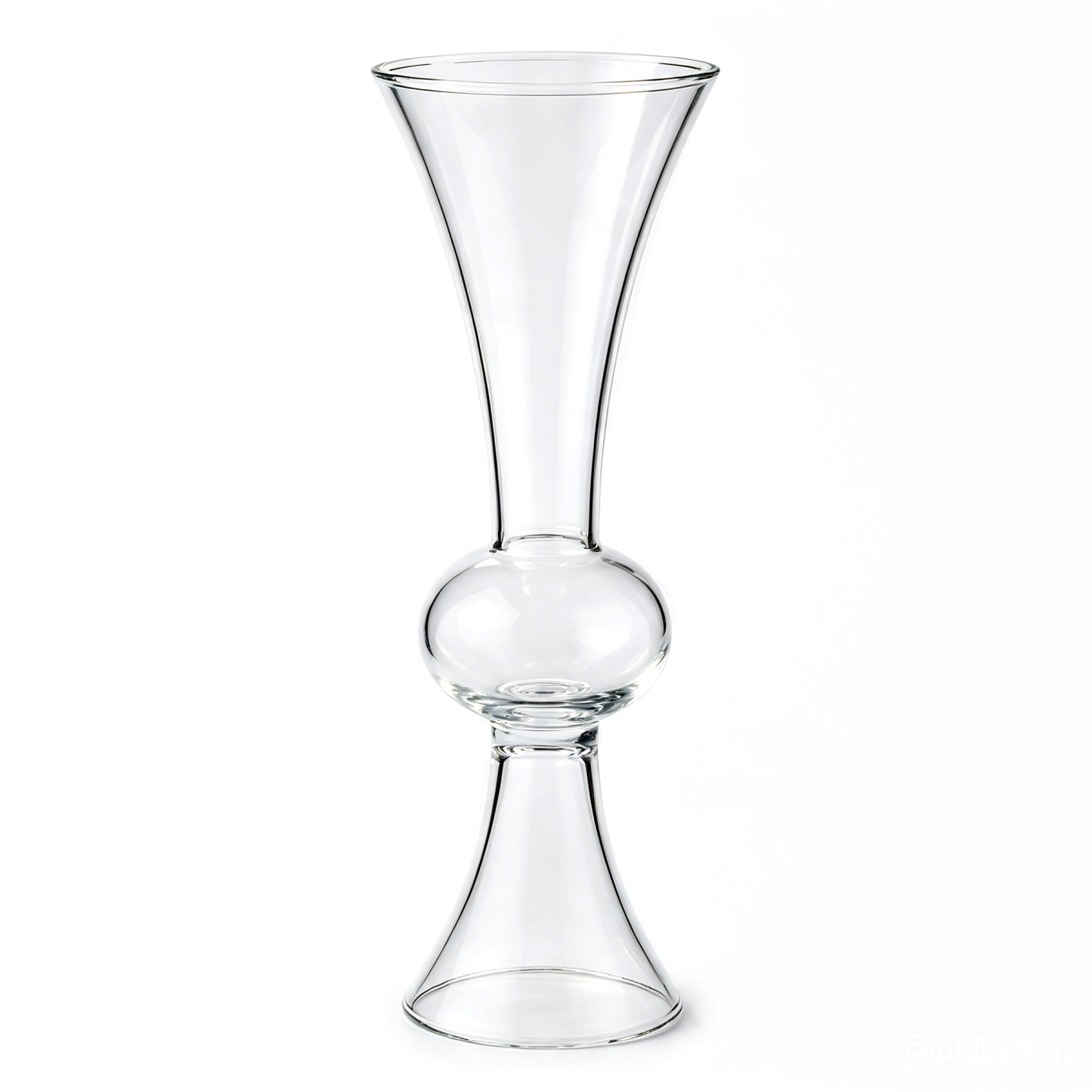 64385	 D9"H31.5" - GLASS TRUMPET VASE