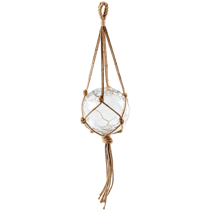 64587	 D10.5"H10" - HANGING GLASS TERRARIUM WITH ROPE