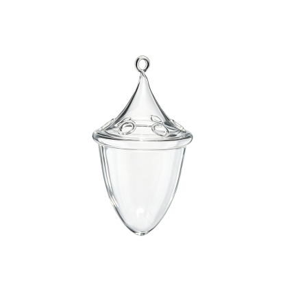 64602	 D4.5"H8.5" - HANGING GLASS CONE SHAPED TERRARIUM