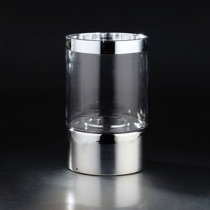 D8"H12.5" - HURRICANE GLASS CANDLE HOLDER WITH BASE