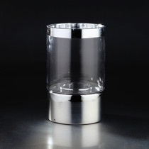 D8"H12.5" - HURRICANE GLASS CANDLE HOLDER WITH BASE