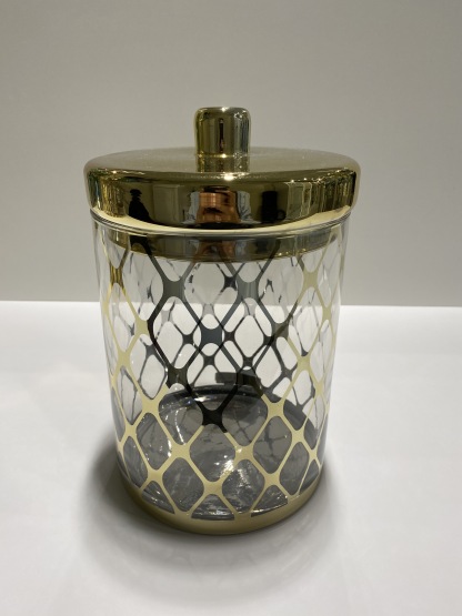 D6.5"H10" - GLASS APOTHECARY JAR WITH LID