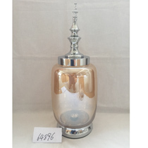 D7"H19.5" - GLASS APOTHECARY JAR WITH LID
