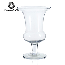 D9.5"H14" - GLASS URN VASE
