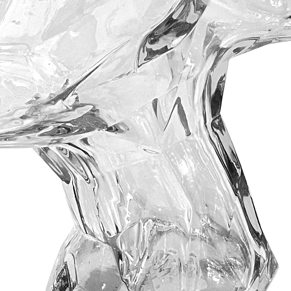 65039	 L8.5W5.1H8.7" - FACE SHAPE GLASS VASE