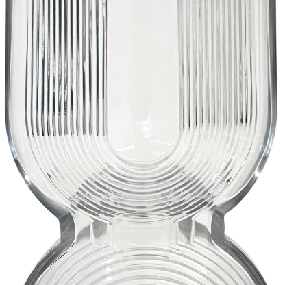 65040	 L5.1W4.3H11" - GLASS VASE