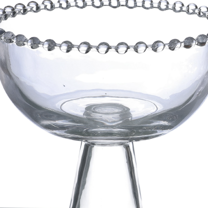 68017	 D6"H5.5" - BEADED GLASS BOWL