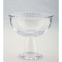 D8"H7.5" - BEADED GLASS BOWL