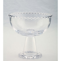 D8"H7.5" - BEADED GLASS BOWL