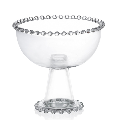 68016	 D8"H7.5" - BEADED GLASS BOWL