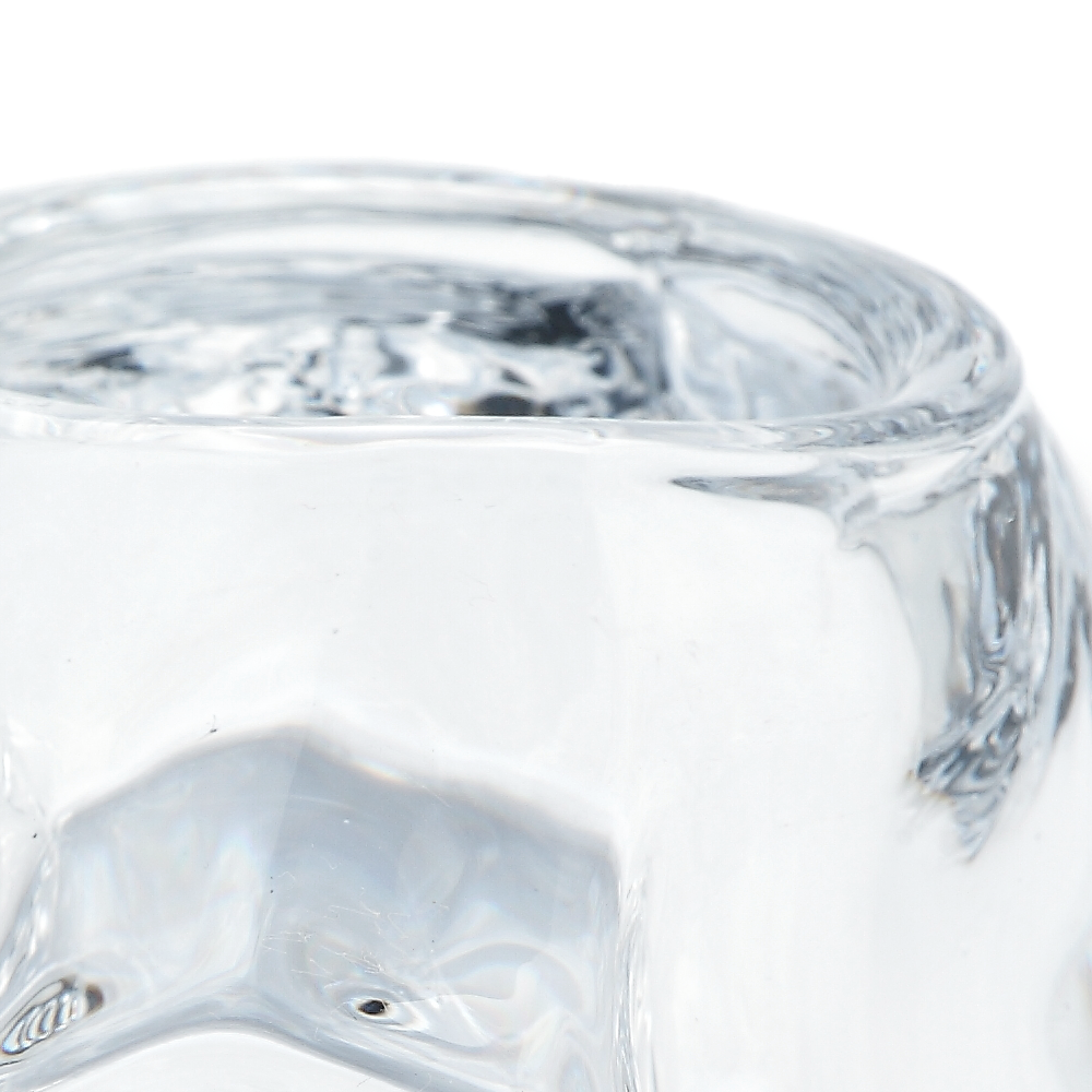 68053	 L5"W3.5"H3.5" - GLASS SKULL CANDLE HOLDER