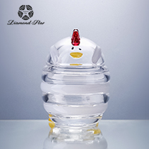 L3.7"W3.7"H5.1" - GLASS JAR WITH LID