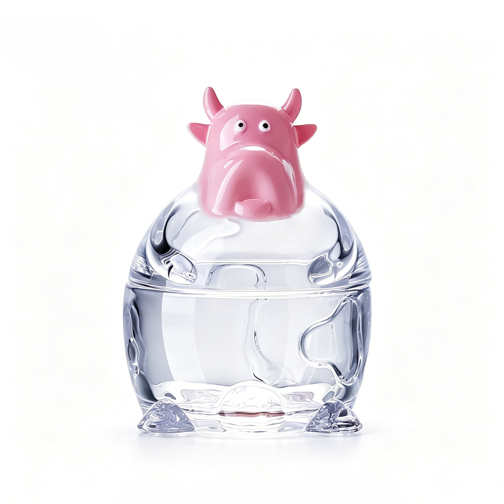 68076-1	 L4.13W4.13H5.51" - GLASS JAR WITH LID