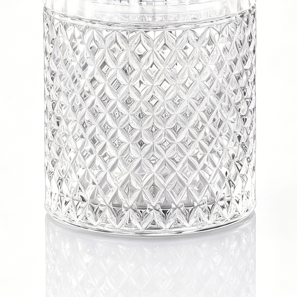68184	 D4"H6.5" - GLASS JAR WITH LID