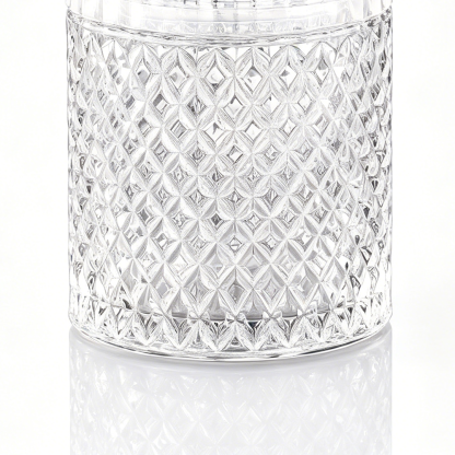 68184	 D4"H6.5" - GLASS JAR WITH LID