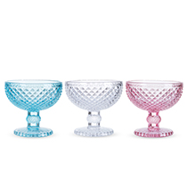 D4.5"H4" - MINI  ASSORTED GLASS CUPS