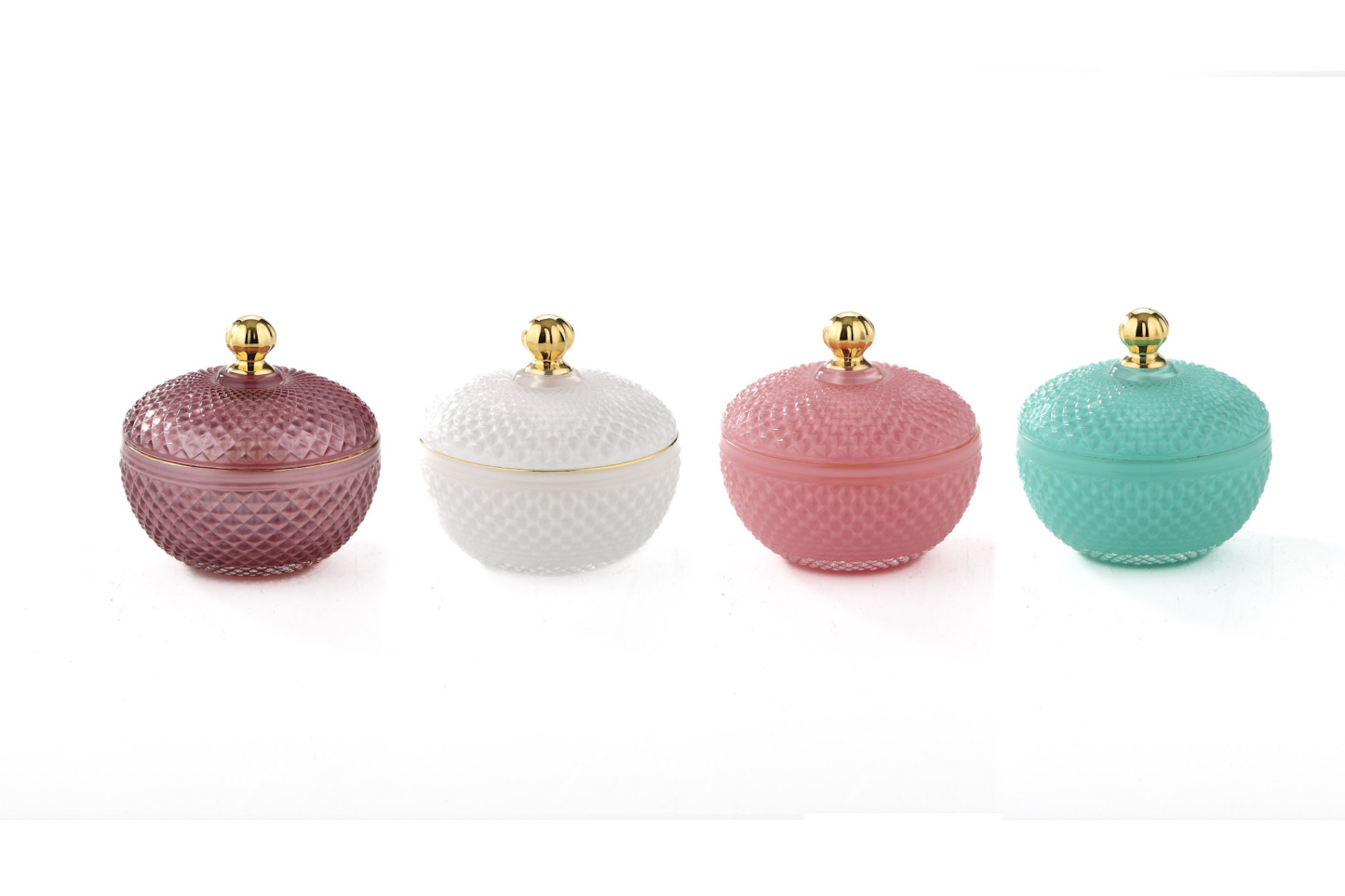 D4.5"H4.5" - ASSORTED COLORS CANDY JARS