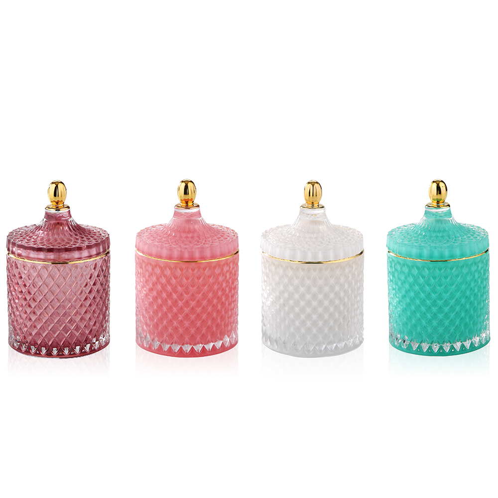 68449ASST	 D4"H7" - ASSORTED COLORS CANDY JARS