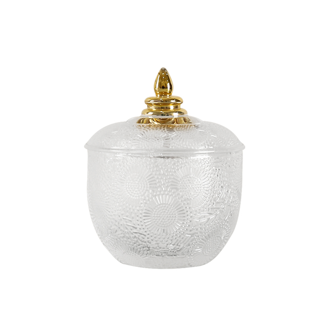 68460	 D4.5"H5.5" - GLASS JAR WITH LID