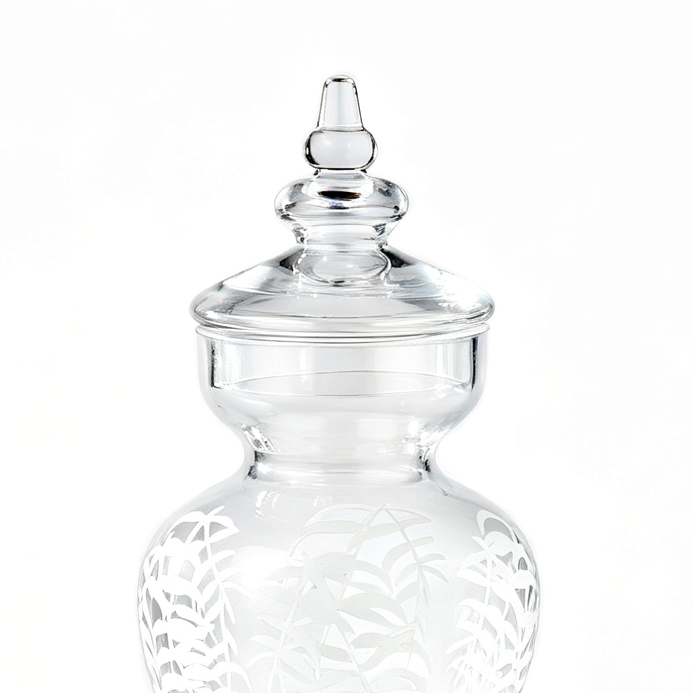 69252	 D5.7"H15.5" - GLASS JAR WITH LID