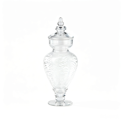 69252	 D5.7"H15.5" - GLASS JAR WITH LID