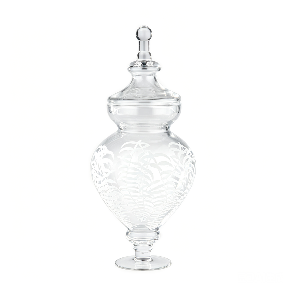 69254	 D8.5"H21.7" - GLASS JAR WITH LID