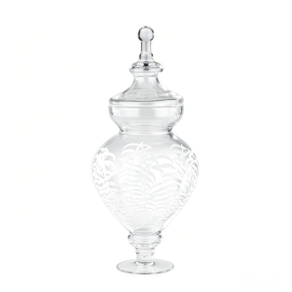 69254	 D8.5"H21.7" - GLASS JAR WITH LID
