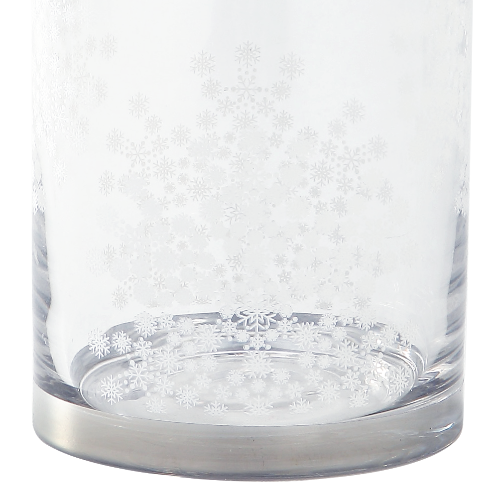 69326	 *D4.7"H11.8" - GLASS VASE WITH SILVER RIM