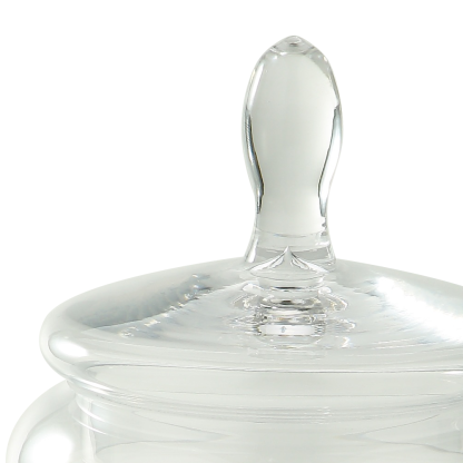 69329	 D6.5"H9" - GLASS APOTHECARY JAR WITH LID