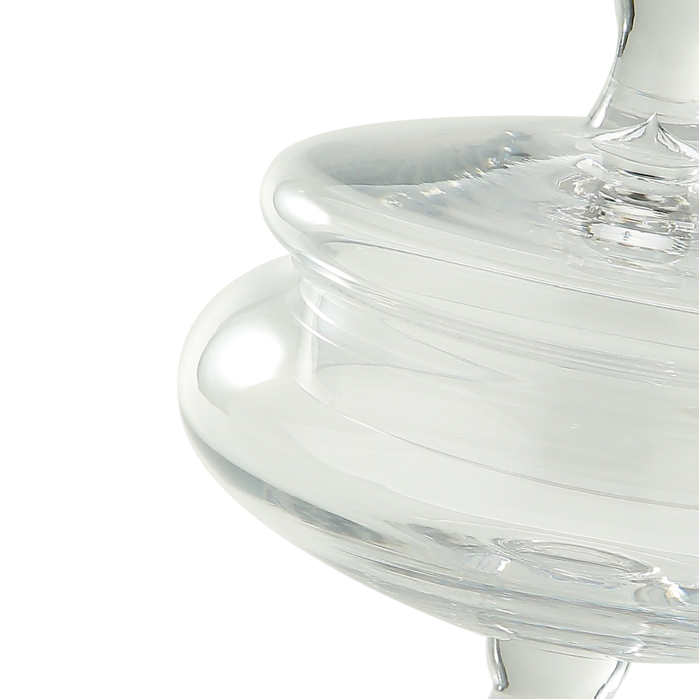 69329	 D6.5"H9" - GLASS APOTHECARY JAR WITH LID