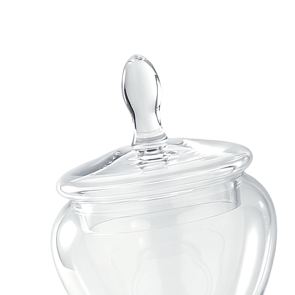 69330	 D6.5"H12.5" - GLASS APOTHECARY JAR WITH LID