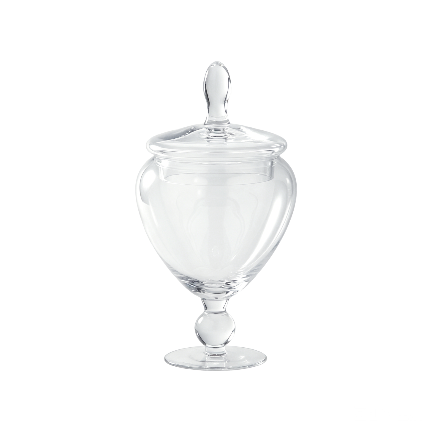 69330	 D6.5"H12.5" - GLASS APOTHECARY JAR WITH LID