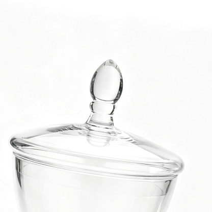 69331	 D8"H13" - GLASS APOTHECARY JAR WITH LID
