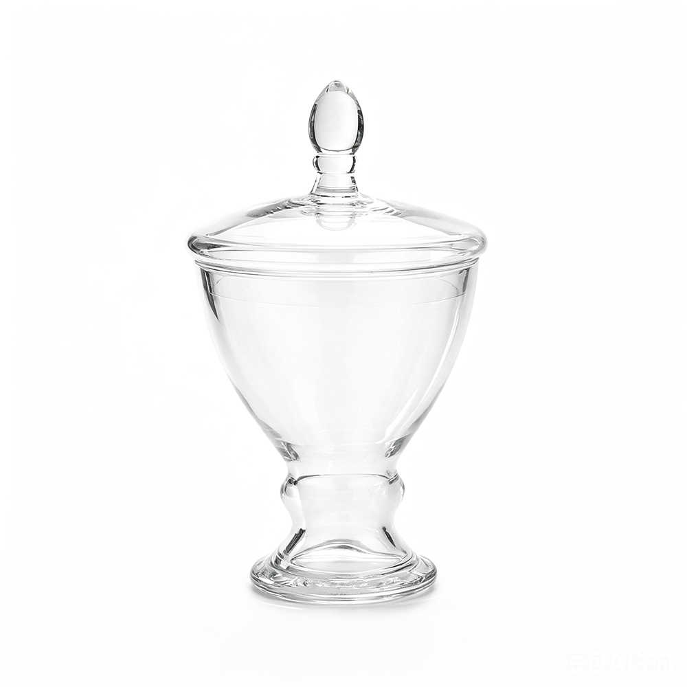 69331	 D8"H13" - GLASS APOTHECARY JAR WITH LID