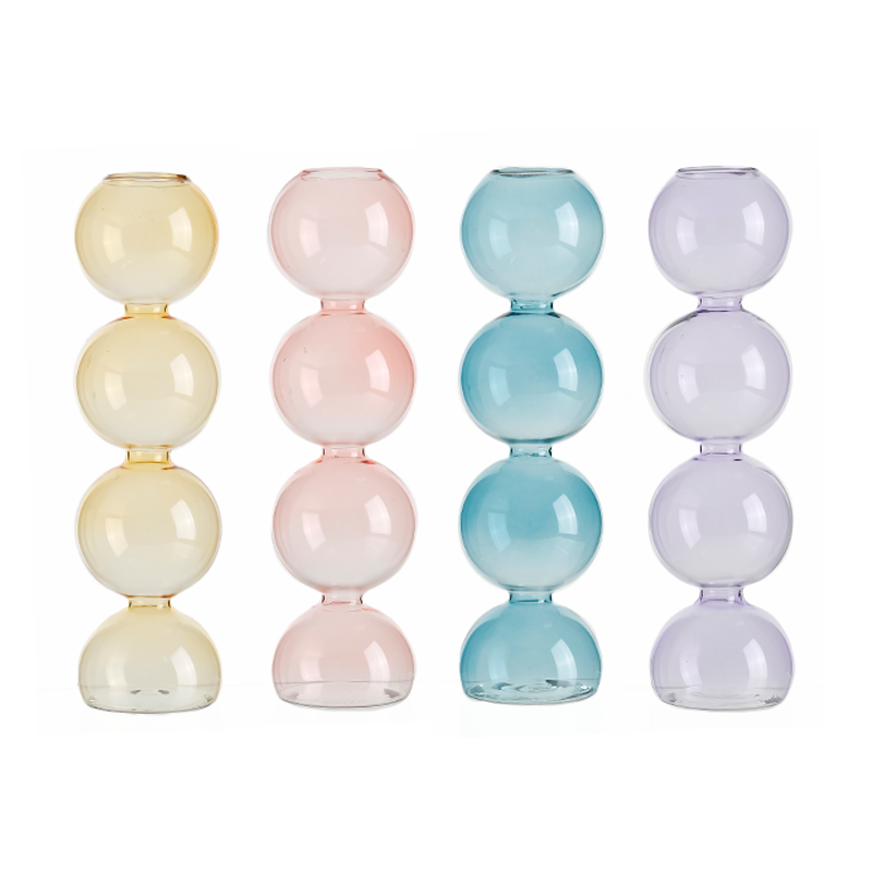 69400ASST-1 D2.4'' H8.7'' 4ASST COLORS GLASS  16PCS/CASE