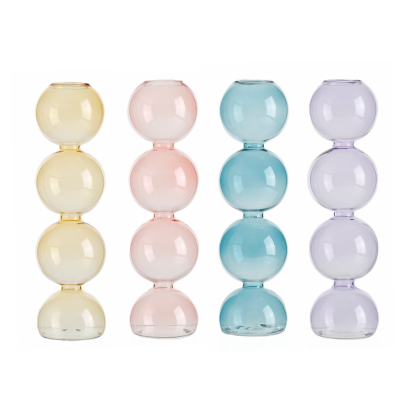 69400ASST-1 D2.4'' H8.7'' 4ASST COLORS GLASS  16PCS/CASE