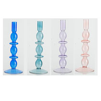 69406ASST-1 D3.5" H10.6"  4ASST COLORS GLASS  8PCS/CASE