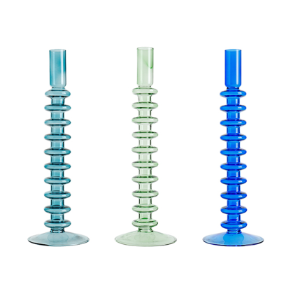 69407ASST-1 D3.5'' H11''   6ASST COLORS GLASS  12PCS/CASE